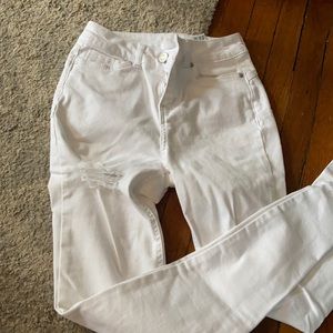 2/$10 White ripped jeans